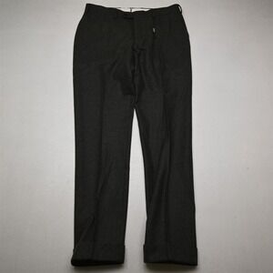 NEW Suitsupply 34x32 Green Vitale Barberis Wool Flannel Soho Turn Up Cuff Pants